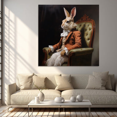 Rabbit in Suit Painting